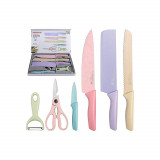 Set de cutite 6 piese din inox , Antibacterial KITCHEN KNIFE