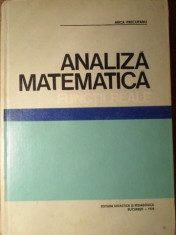 ANALIZA MATEMATICA. FUNCTII REALE-ANCA PRECUPANU foto