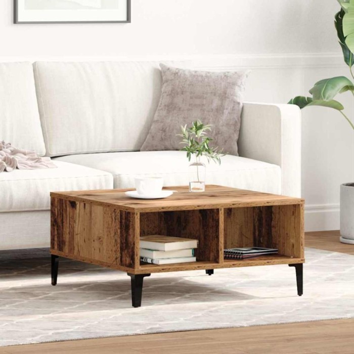vidaXL Masă de cafea Lemn vechi 60 x 60 x 30 cm Lemn compozit 862587