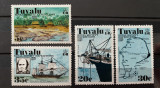 PC352 - TUVALU 1977 Vapoare/ Expeditie Darwin, serie MNH, 4v, Nestampilat