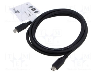 Cablu USB 4.0 USB C Goobay 2m negru 20Gbps foto