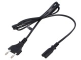 Cablu POS 2x0,75mm2 CEE 7/16 mufă IEC C7 mamă PVC 1,5m negru