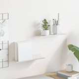 vidaXL Raft de perete cu raft Pe perete 2 pcs Alb 30 x 9 x 2,5 cm 8003946