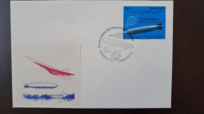 ZEPPELIN 1975 Paraguai Mi=2714 FDC PERFECTA