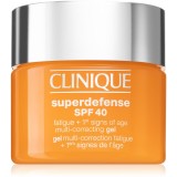 Clinique Superdefense&trade; SPF 40 Fatigue + 1st Signs of Age Multi Correcting Gel gel hidratant impotriva primelor semne de imbatranire ale pielii SPF 40