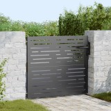 vidaXL Poartă de grădină, Poartă de grădină 85x100 cm design pătrat din oțel corten