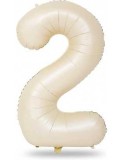 Balon folie cifra 2 cream - 100 cm