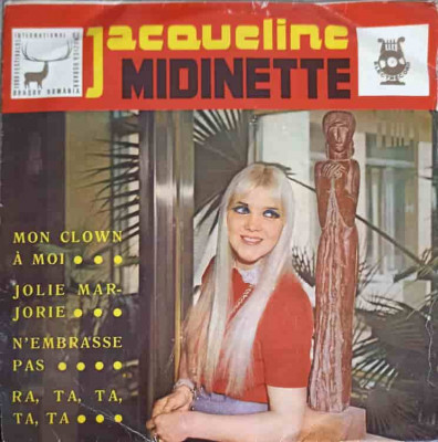 Disc vinil, LP. Mon Clown A Moi, Jolie Marjorie, N&amp;#039;Embrasse Pas, Ra, Ta, Ta, Ta, Ta-JACQUELINE MIDINETTE foto