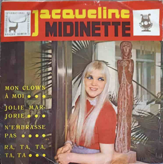Disc vinil, LP. Mon Clown A Moi, Jolie Marjorie, N&#039;Embrasse Pas, Ra, Ta, Ta, Ta, Ta-JACQUELINE MIDINETTE