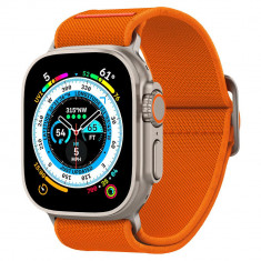 Curea Spigen Fit Lite pentru Ultra Apple Watch 4/5/6/7/8/9/Se/Ultra 1/2 (42/44/45/49 mm) Portocaliu