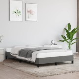 Cumpara ieftin Cadru de pat fără saltea, gri &icirc;nchis, 120x200 cm, textil