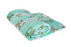 Pilota matlasata Ultrasleep Green Flowers Somnart, 200x220 cm, 250 g, microfibra, lavabila la 40?C Relax KipRoom foto