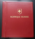 Album filatelic Elveția 1960-1999, +100 pag., +650 timbre ștampilate
