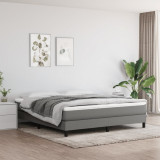 VidaXL Saltea de pat cu arcuri, gri &icirc;nchis, 160x200x20 cm, textil