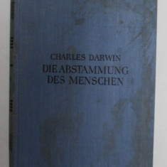 DIE ABSTAMMUNG DES MENSCHEN von CHARLES DARWIN , 1952