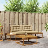 vidaXL Set de canapea 3 Bucată Natural și Bej Lemn Solid de Acacia 3368131