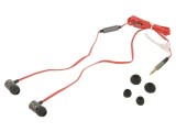 Căști In-Ear cu Microfon Roșii și Argintii Jack 3,5mm