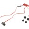Căști In-Ear cu Microfon Roșii și Argintii Jack 3,5mm