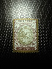 IRAN / PERSIA 1909 5 KR MNH foto