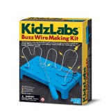 Kit constructie circuit electric, Buzz Wire Making Kit, KidzLabs, 4M