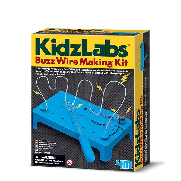 Kit constructie circuit electric, Buzz Wire Making Kit, KidzLabs, 4M