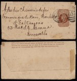 Great Britain 1893 Postal stationery Wrapper Cardiff to Brussels DB.196