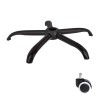 Set baza pentru scaun directorial plastic, 64 cm si rolă universală, cauciuc