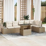 Cumpara ieftin Set de canapele pentru grădină cu pernă 7 pcs bej și crem