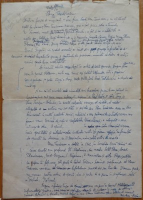 Manuscris Victor Eftimiu, 3 pagini, Elena Teodorescu, scriitor aroman foto