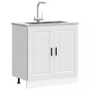 Dulap baza chiuveta bucatarie Gossi Porto, lemn prelucrat alb, 80x46x81.5 cm, picioare reglabile