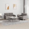 VidaXL Set de canapea cu perne, 2 piese, gri taupe, material textil 3201575