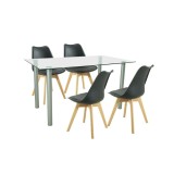 Set de masă Midori 4 1 negru