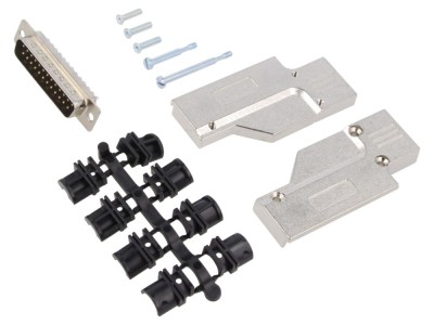 Conector D-Sub tată 90&amp;deg; pe cablu foto