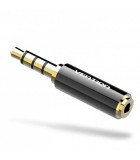 Adaptor Jack 2.5 mm mama 4 pini - Jack 3.5 mm mufa tata 4 pini metal, Vention