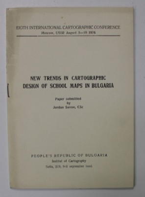 NEW TRENDS IN CARTOGRAPHIC DESIGN OF SCHOOL MAPS IN BULGARIA by JORDAN SAVOV , 1976 foto