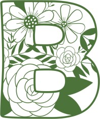Sticker decorativ, Litera B, Verde, 71 cm, 7494ST-1 foto