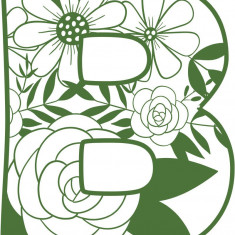 Sticker decorativ, Litera B, Verde, 71 cm, 7494ST-1