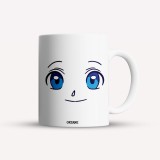 Cana alba personalizata Anime eyes, INOVATIX&reg;. 330ml, Oem