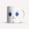 Cana alba personalizata Anime eyes, INOVATIX&reg;. 330ml