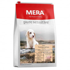 Hrana Uscata pentru Caini Mera Dog Pure Sensitive Junior, Curcan & Orez, 1 kg