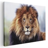 Tablou canvas fotografie portret leu multicolor 1282 Tablou canvas pe panza CU RAMA 30x40 cm