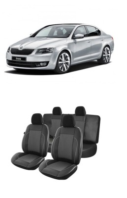 Set huse scaune piele si textil SKODA OCTAVIA III 2013-2019 foto