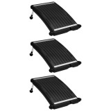 vidaXL Panouri solare de &icirc;ncălzire piscină, 3 buc., 72,5x46 cm, curbat