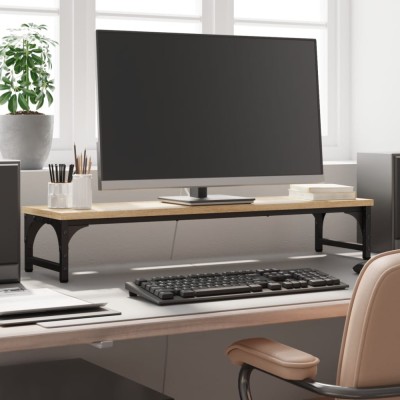 vidaXL Suport pentru monitor stejar sonoma 85x23x15,5 cm lemn compozit foto