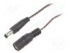 Cablu alimentare DC, DC 5,5/2,5 mufa, DC 5,5/2,5 soclu, negru, 3m, BQ CABLE - DC.EXT.6600.0300