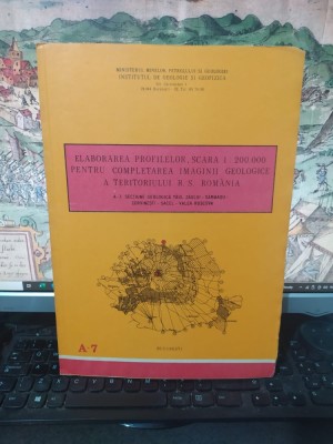 Hartă A-7, Secțiune geologică Tăul Zăului-Sărmașu-Corvinești-Săcel-Valea Ruscova, scara 1:200.000, c. 1988, 103 foto