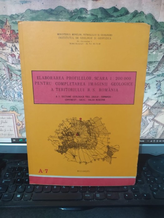 Hartă A-7, Secțiune geologică Tăul Zăului-Sărmașu-Corvinești-Săcel-Valea Ruscova, scara 1:200.000, c. 1988, 103