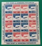 ROMANIA 1946 - ORGANIZATIA SPORTULUI POPULAR, POSTA AERIANA, COLI MICI - LP 200a, Nestampilat