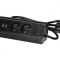 Prelungitor cu Prize Negru 1,5m 3680W