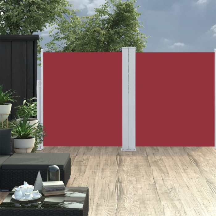 vidaXL Copertină laterală retractabilă, roșu, 170 x 600 cm 48471
